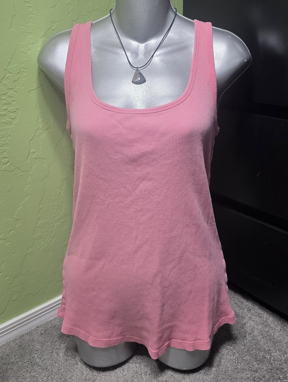 Bath & Body Works Pink Ribbed Tank Top Size L / XL